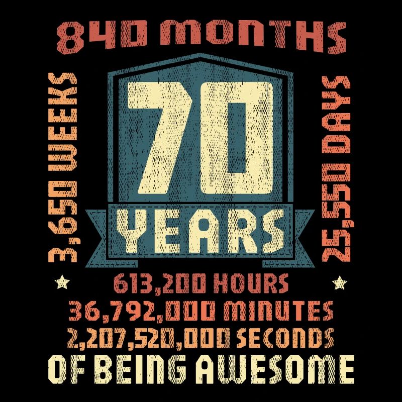 70 Jahre alt! Geburtstagsgeschenk 70. Geburtstag