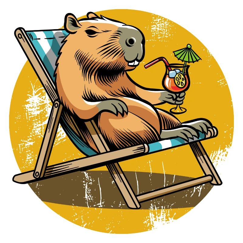 Capybara - Holiday - Cocktail - Chilling
