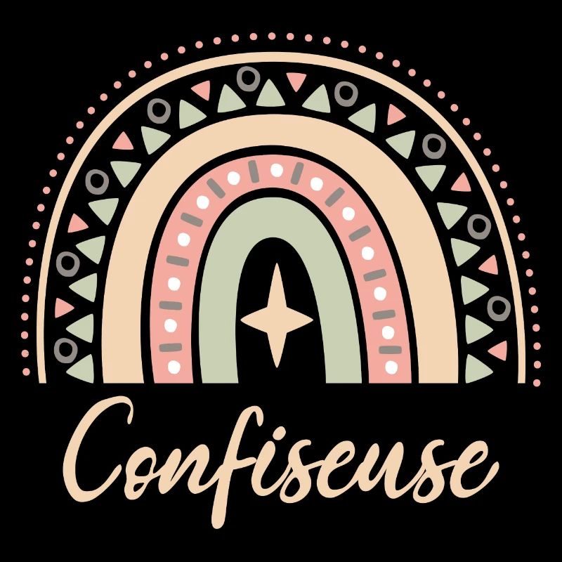 Cadeau Confiseuse. Boho Rainbow confiseuse.