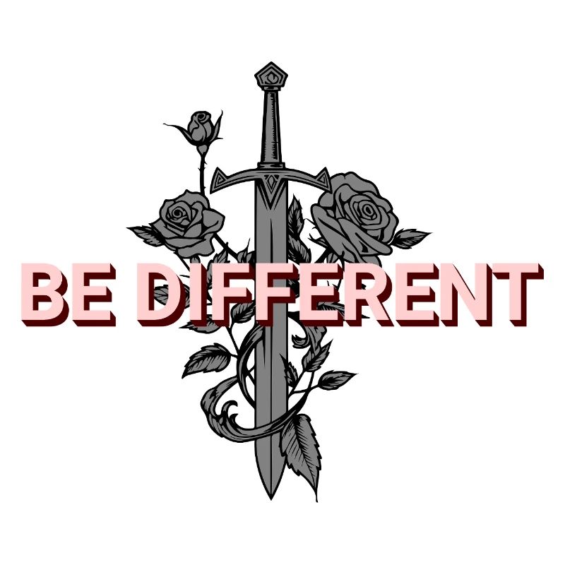 BE DIFFERENT – Red Rose Self-Love Positivity