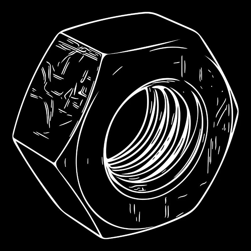 Écrou à vis avec surface rayée