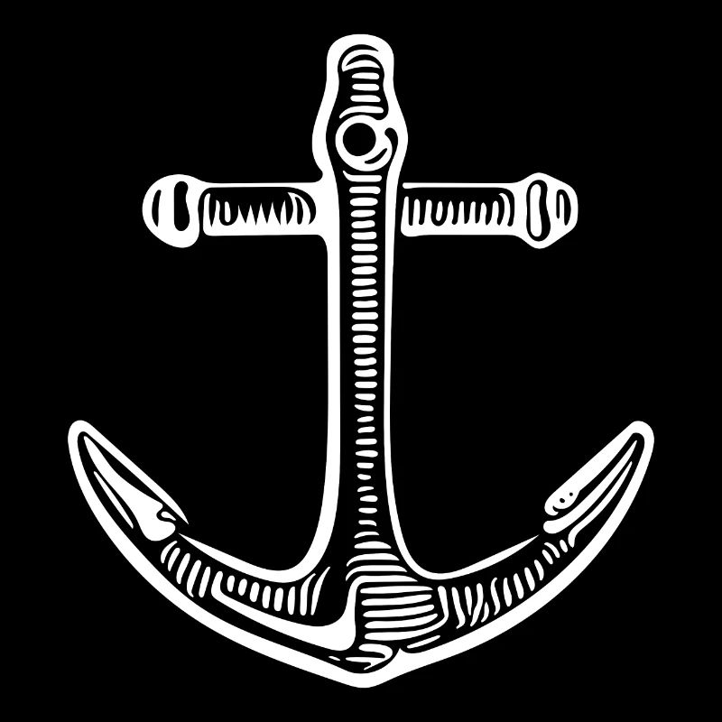 Vintage Anker Skipper Tattoo Seefahrt Design