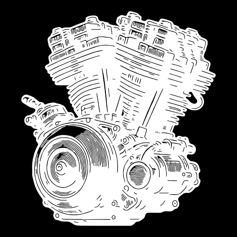 Motorcycle Engine Block Cylinder Fan Displacement Engine