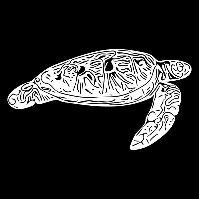 Elegant floating vintage water turtle