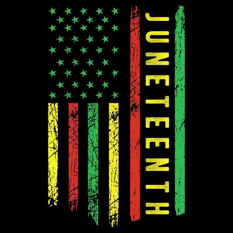 Juneteenth dans un drapeau pour l’histoire des Noirs africains
