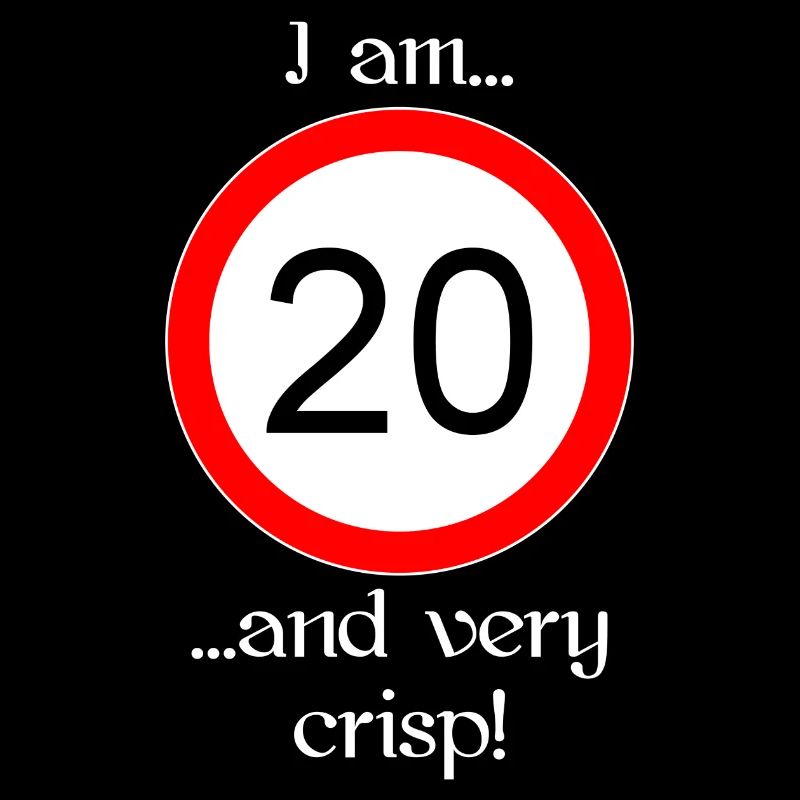 20 years very crisp script white