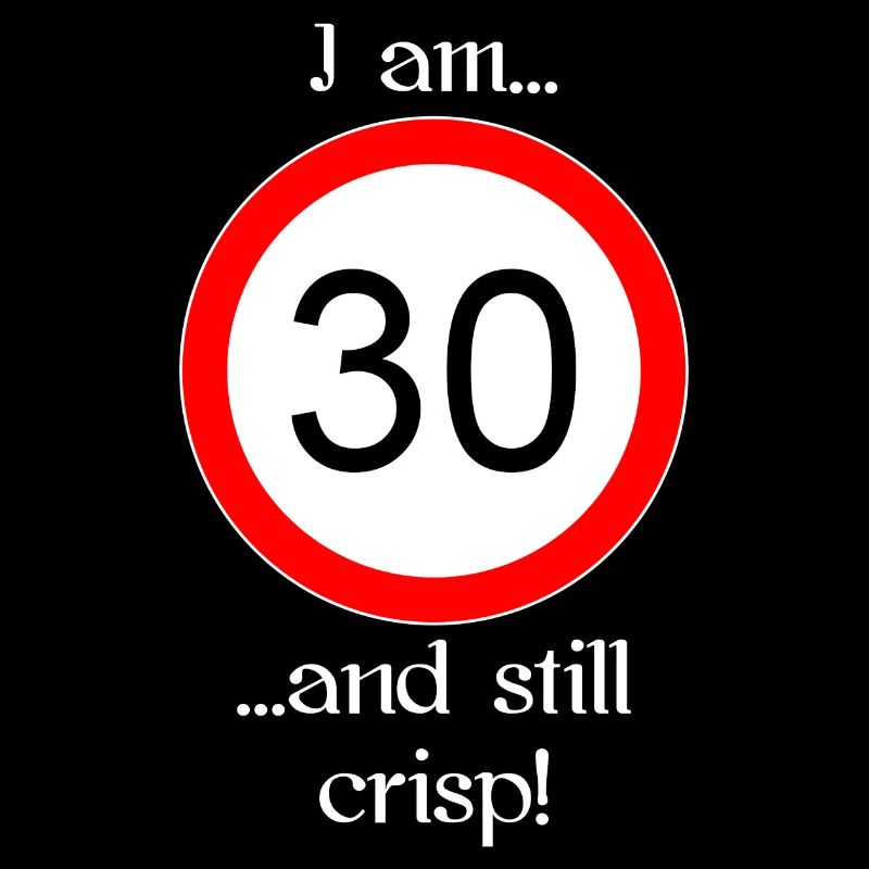 30 years and crisp script white