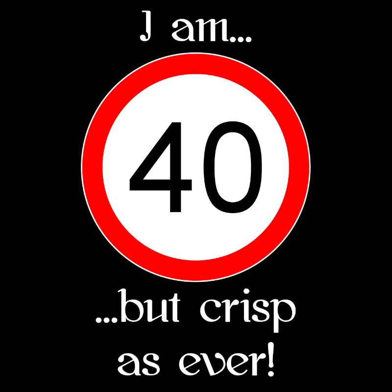 40 years but crisp script white