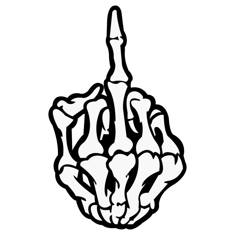 Skull Middle Finger