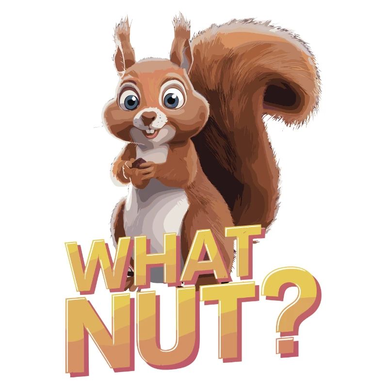 Nettes Eichhörnchen hält Eichel What Nut