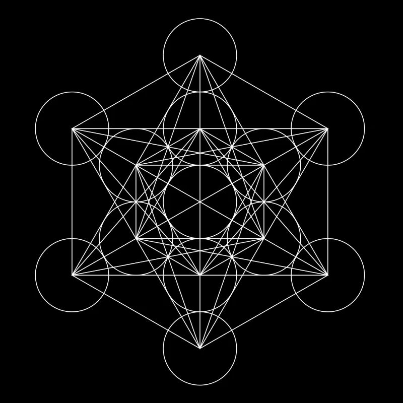 Le cube de Metatron blanc