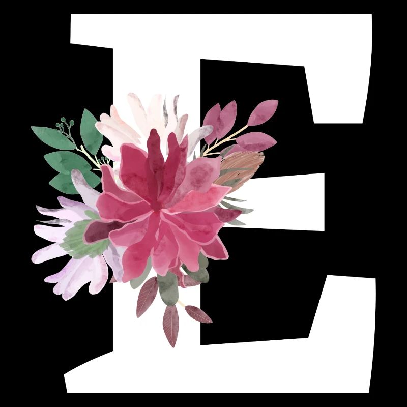 Lettre e floral