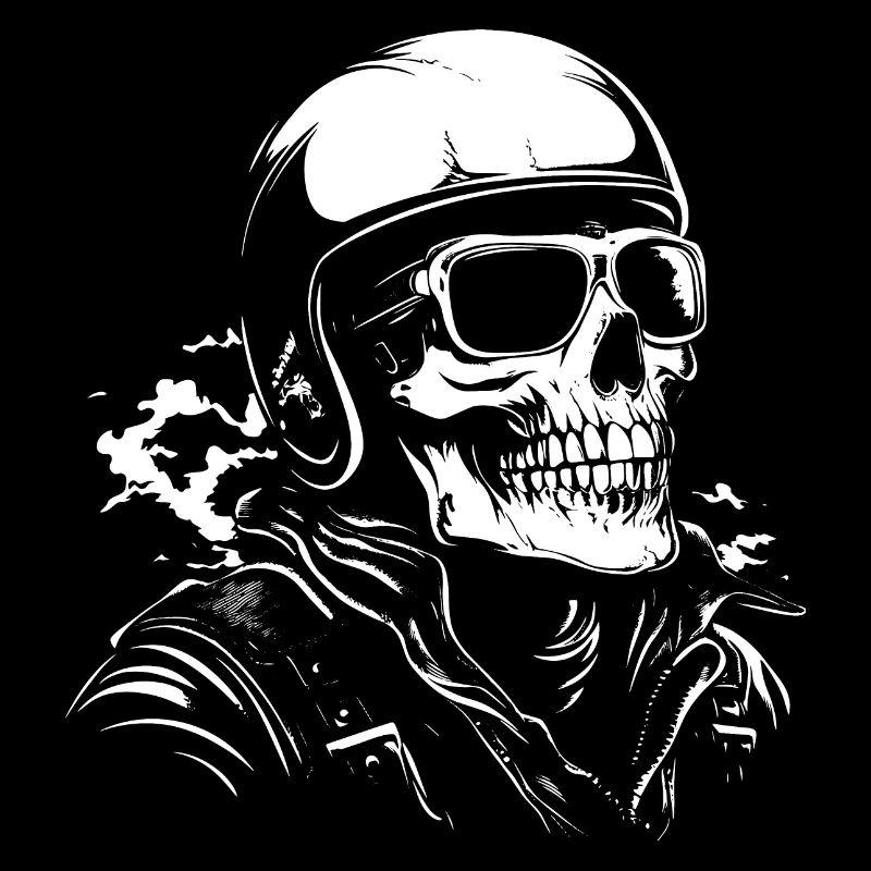 Biker Skull Motorcycle Gift