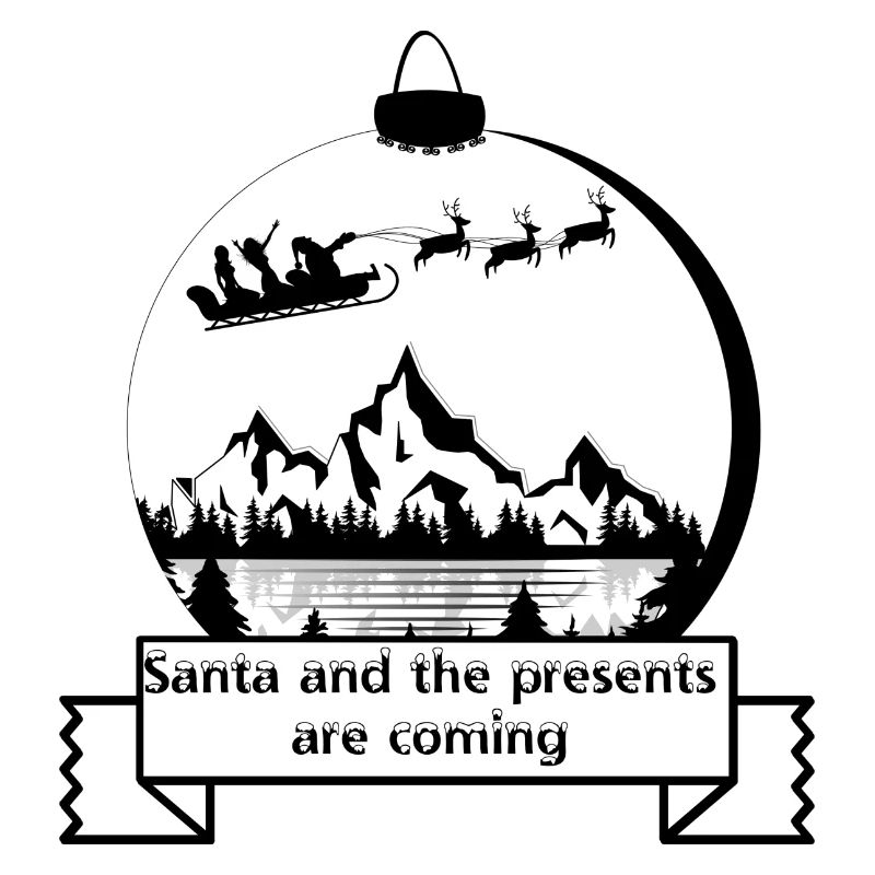 Weihnachtsmann mit Weihnachtskugel