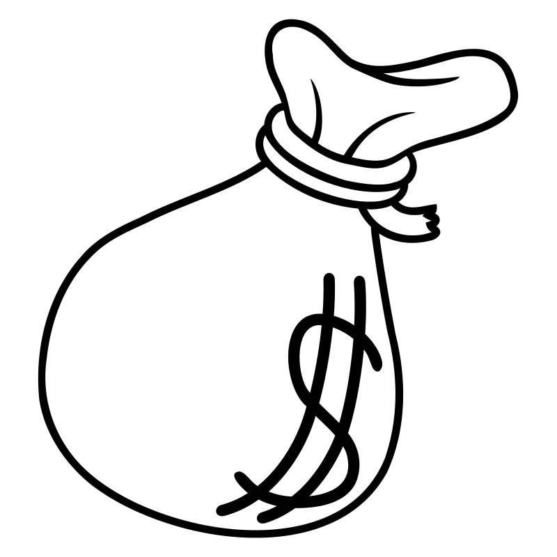 Sac d’argent de symbole de dollar
