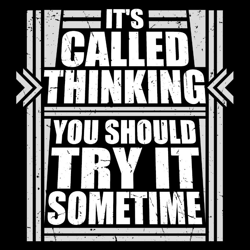 It's Called Thinking You Should Try It Sometime