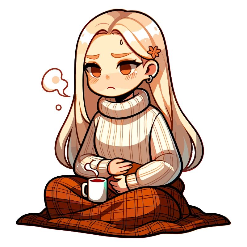 Gemütlicher Herbsttag mit Tee und Strickpullover