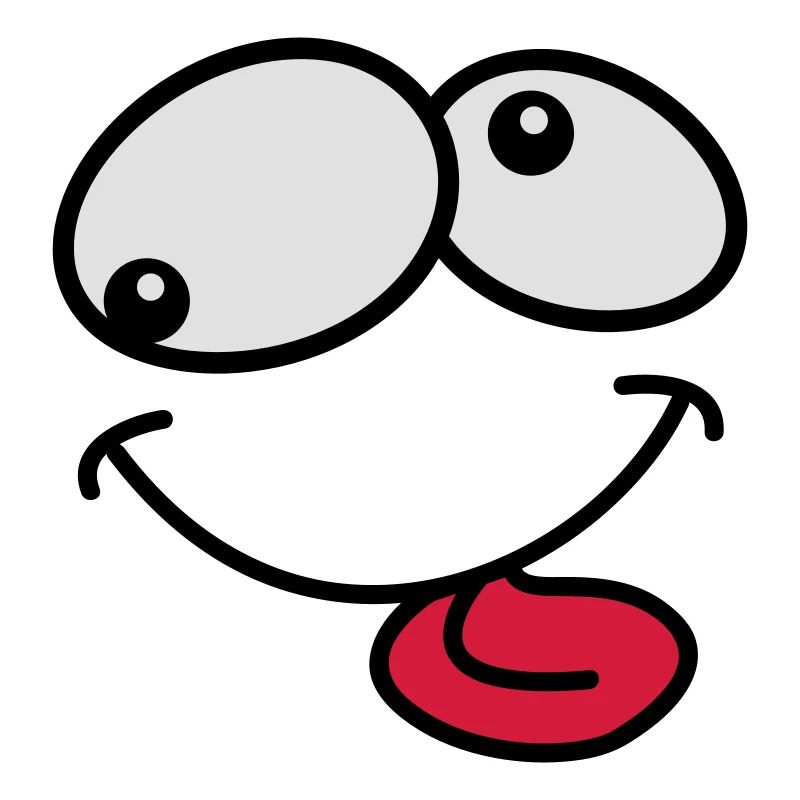 Stupide Crazy Grimace Comic Cartoon Face