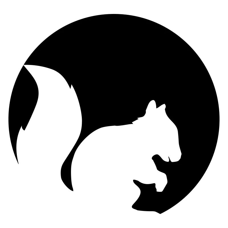circle round logo silhouette black eichhoernchen n