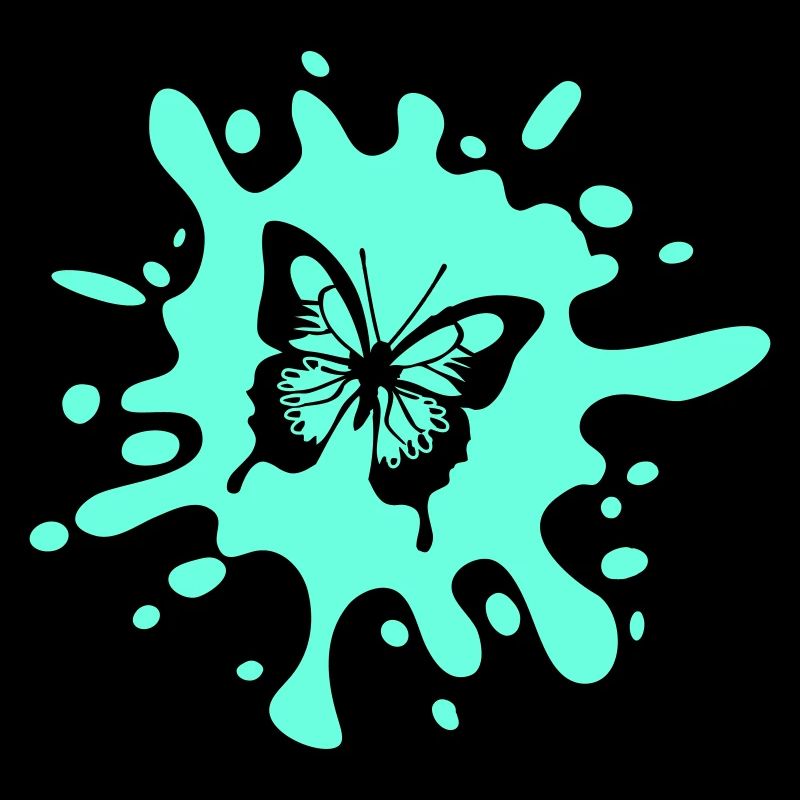 Papillon éclaboussures de couleur