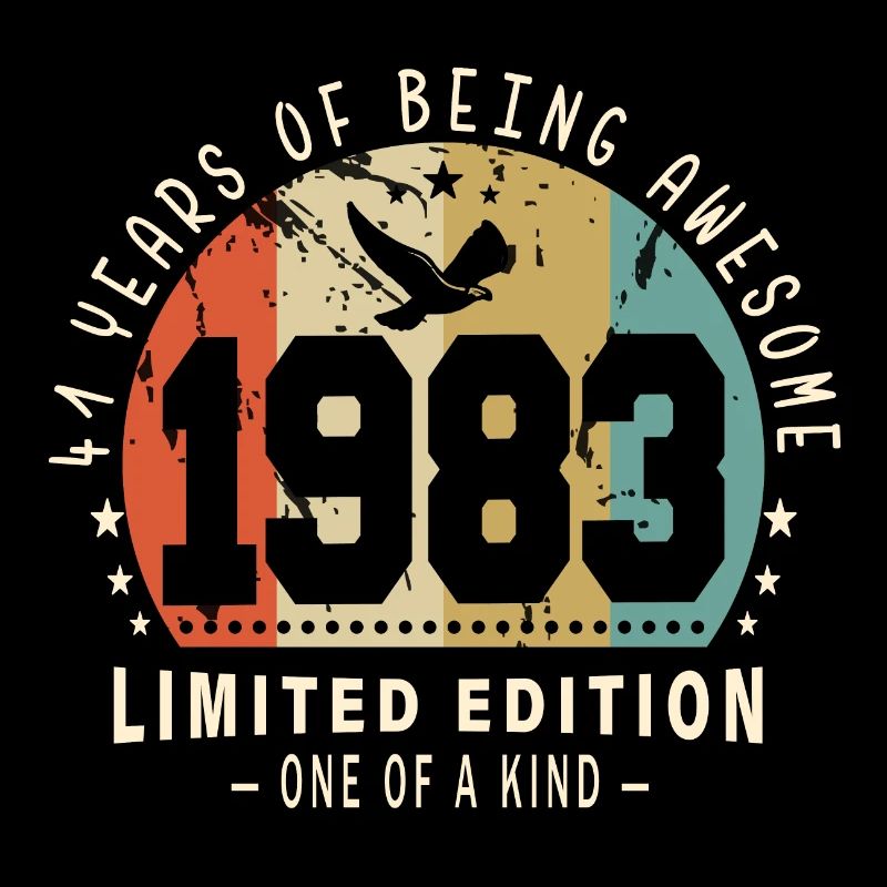 Original Born In 1983 Authentic Gift 1983 Bursdag