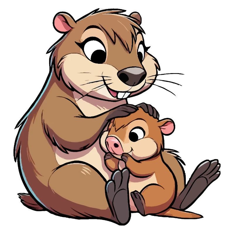 Kapibara joue avec l’enfant