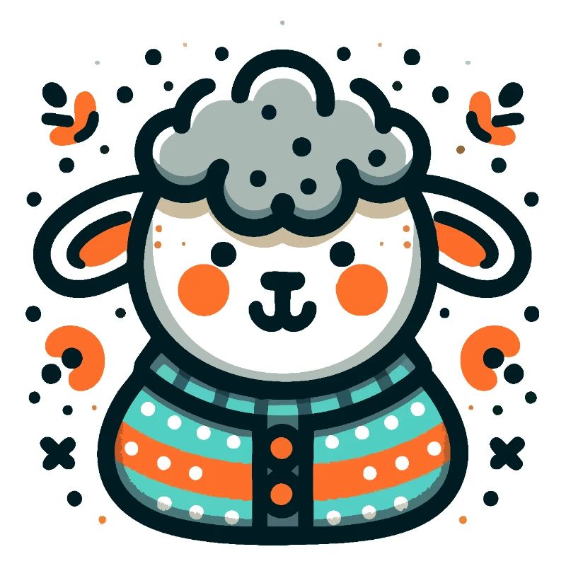 Mouton mignon dans un pull