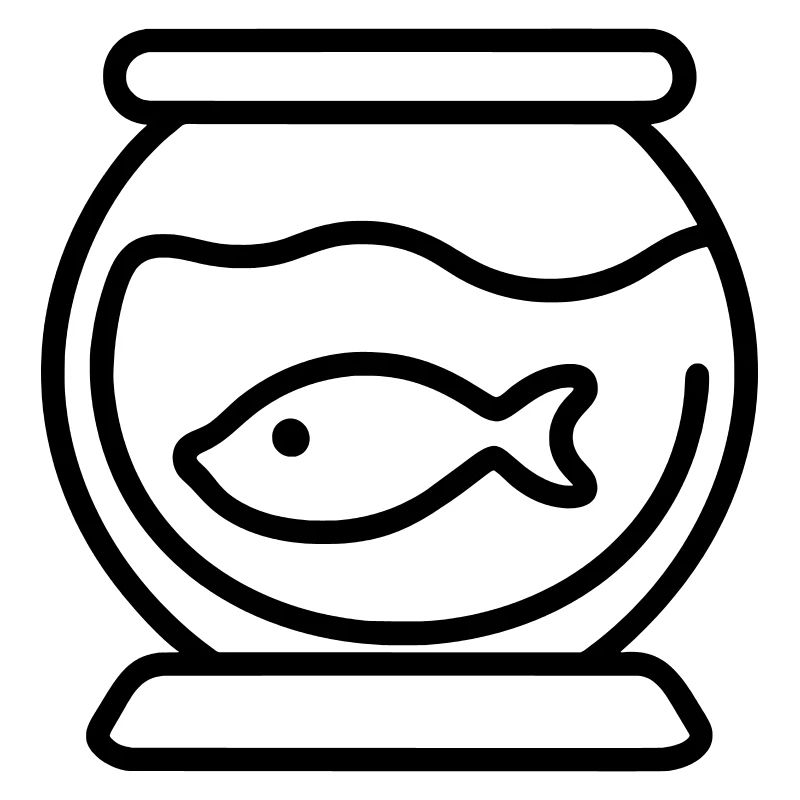 Icône de poisson - Conception de contour noir simple