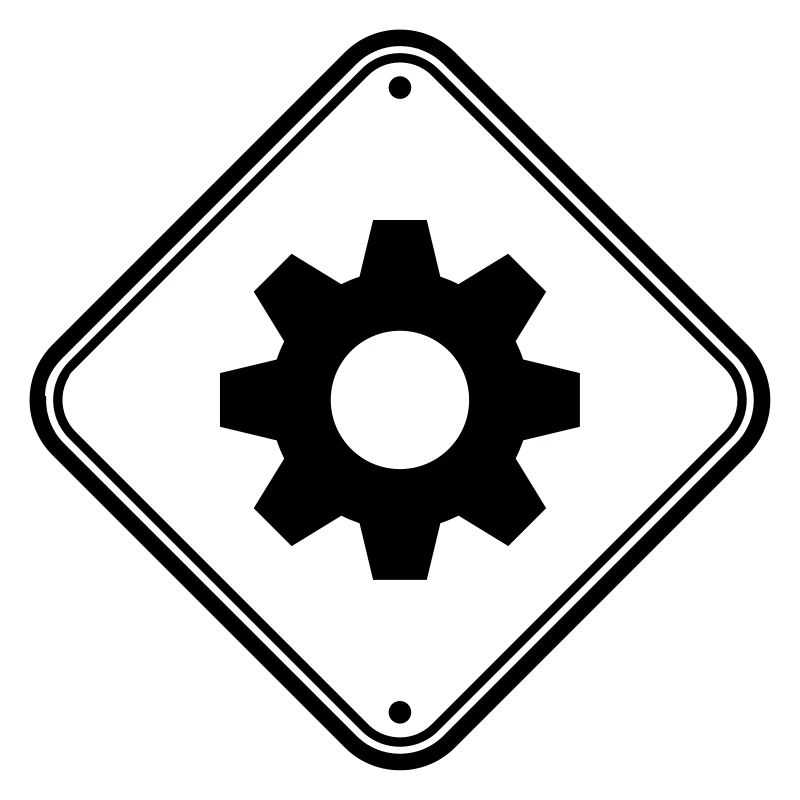 engineer gear danger shield zone caution mecha