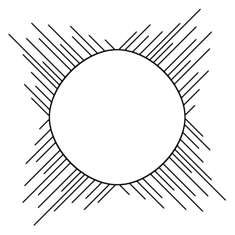 circle frame ring stripe lines around border c