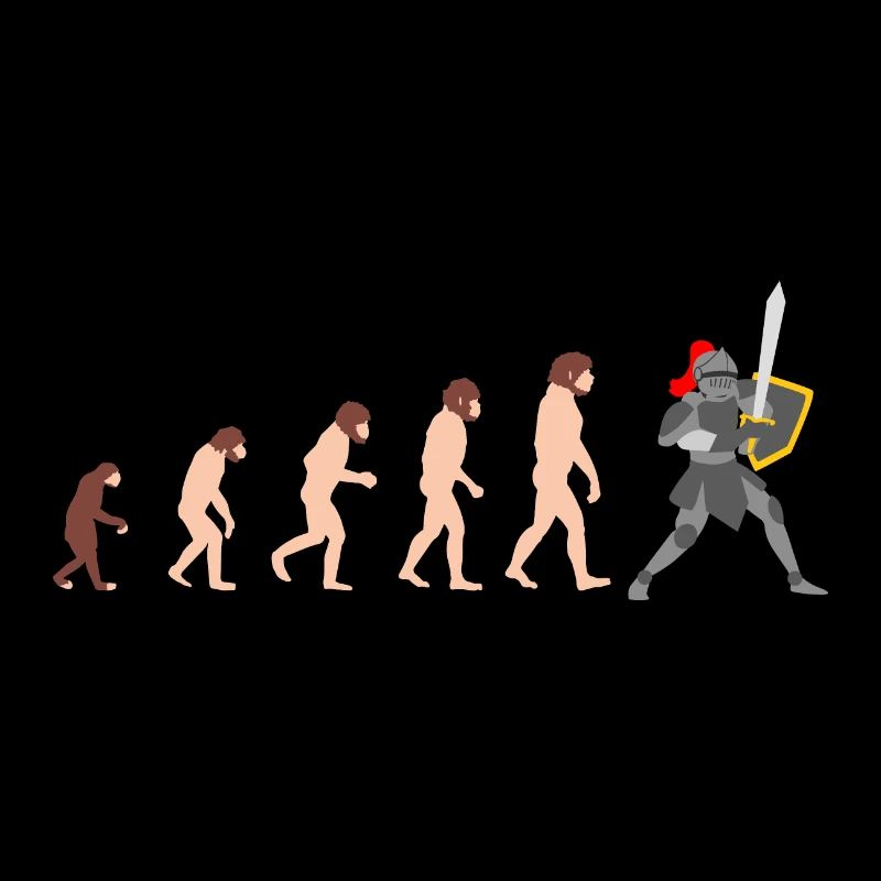 Ritter Human Evolution Funny Design Gift Idea
