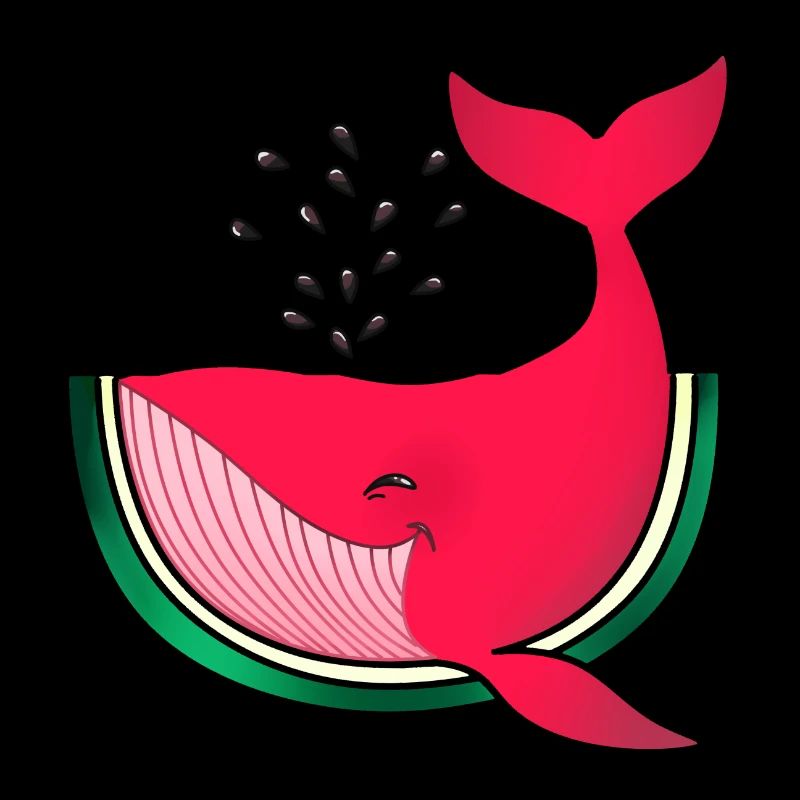 Pastèque Whale Melon Whale Funny