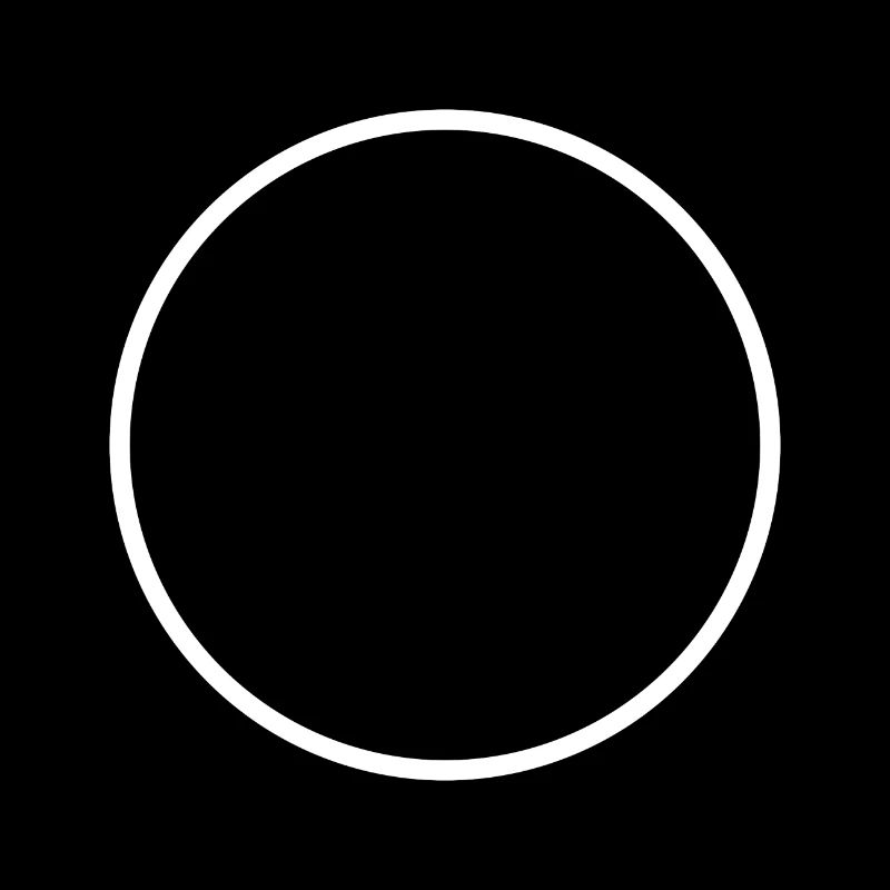 Circle ring shape icon white