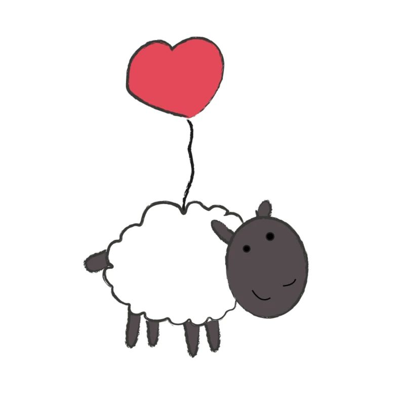 A heart for sheep - gift - gift idea