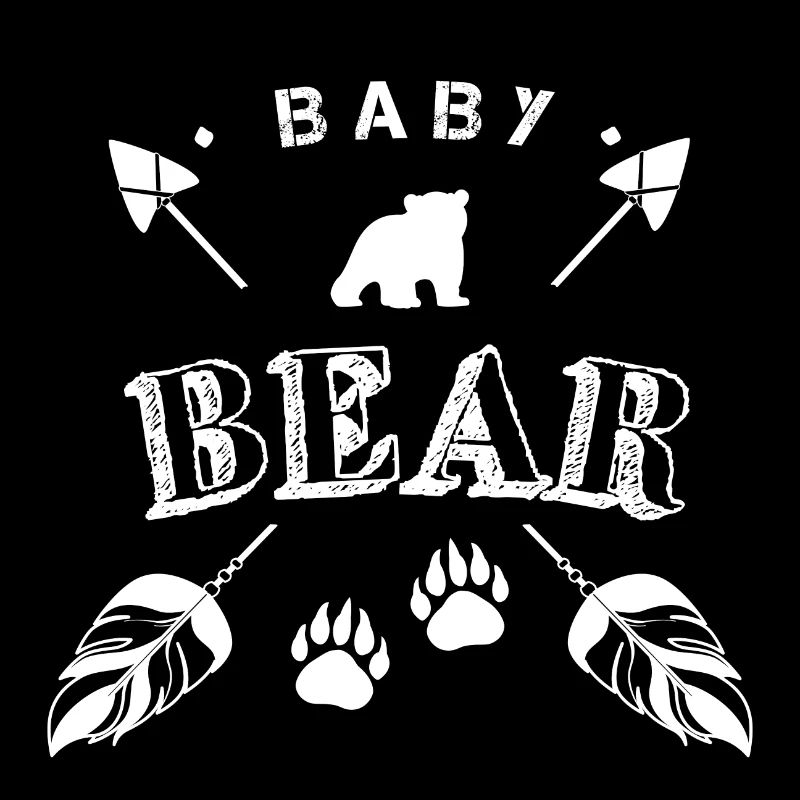 Bébé ours mignon famille boho flèche