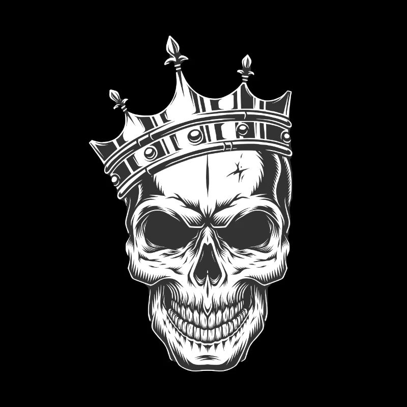 Skeleton crown skeleton king skull gift