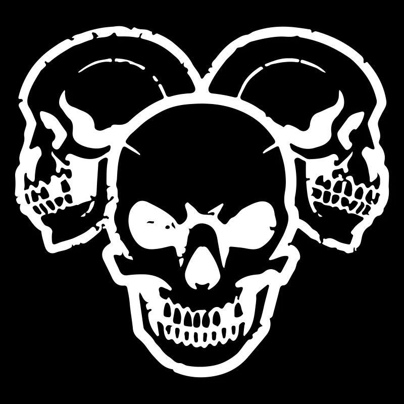 Three Grinning Vector Skull