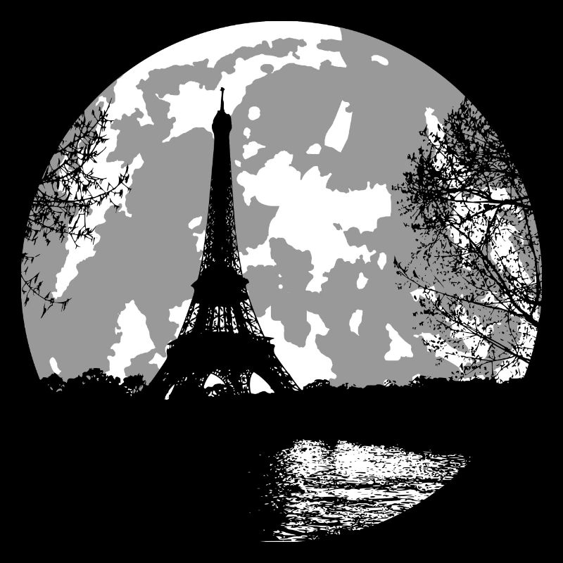 full moon and bets - Eiffel Tower