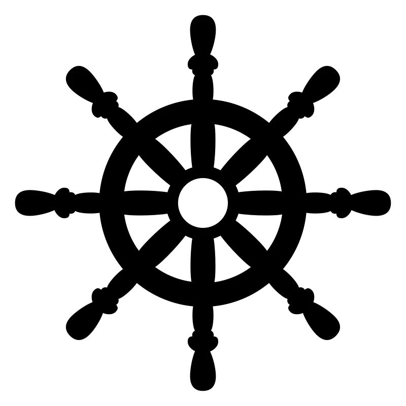Symbole nautique vecteur bateau roue de commande Conception