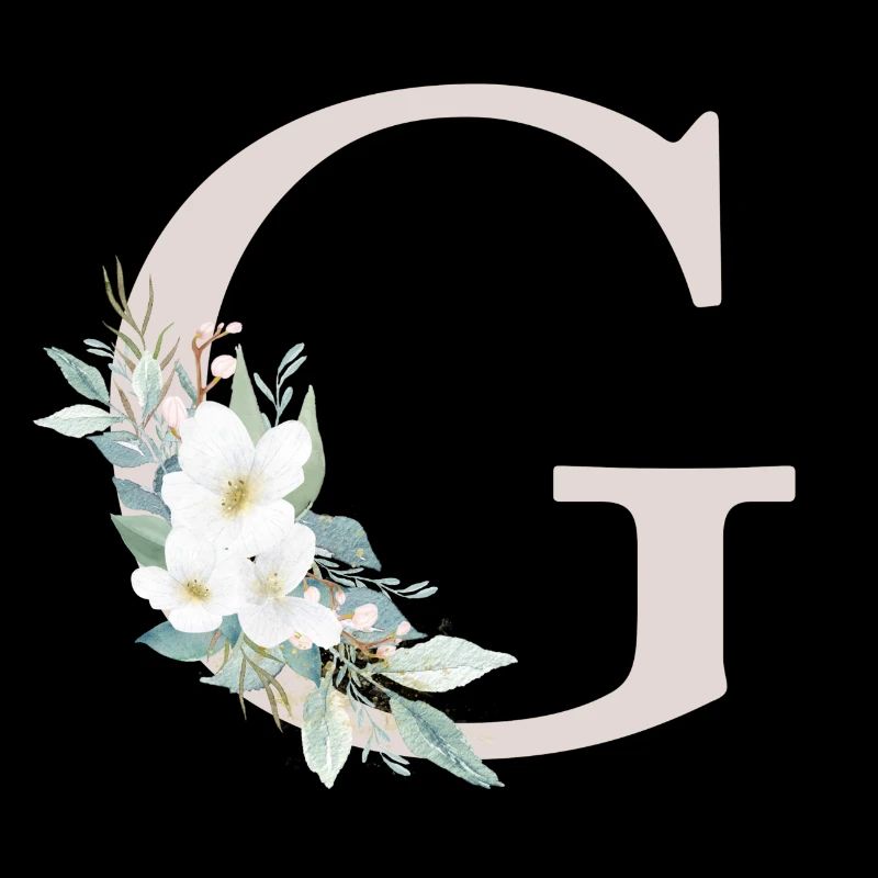 Customizable Monogram G White Green