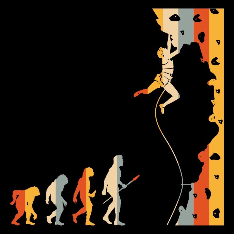 Vintage Kletterer Evolution Bouldering Climber