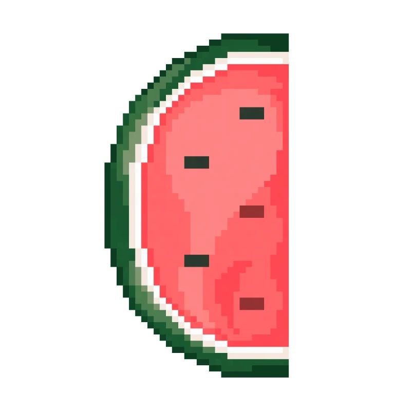 Pixel Art Melon Pattern Variante 1