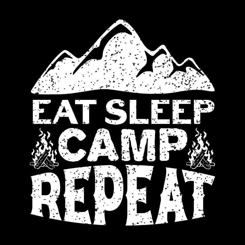 Manger le camp de sommeil répéter