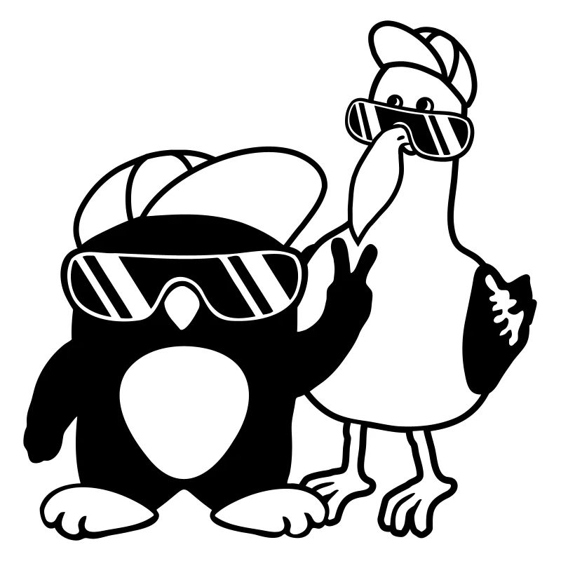 Pinguin Möwe 2 Freunde