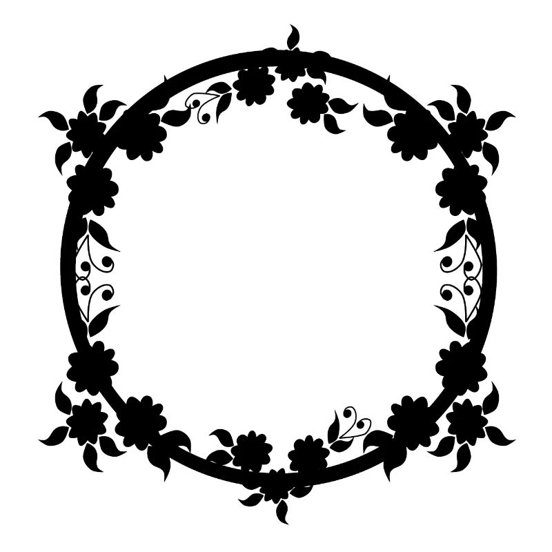 Ornaments Circular frame Basic text