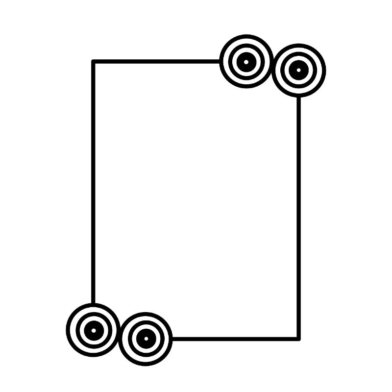 Elongated black frame Basic text