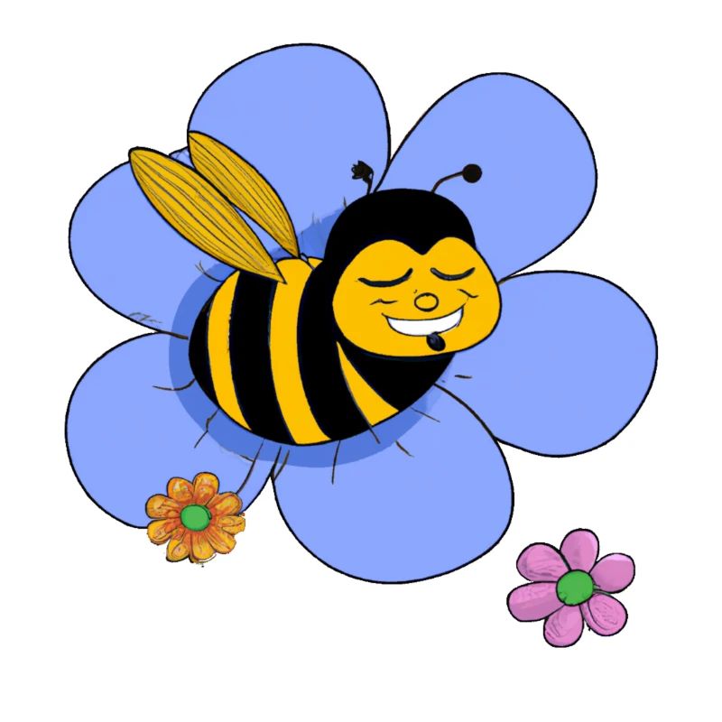 Fat funny bee