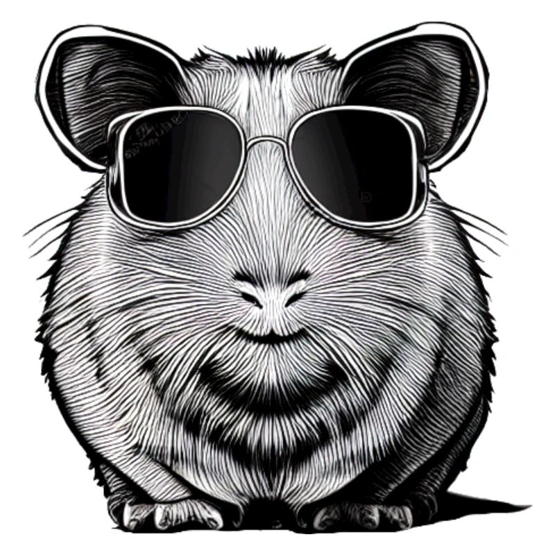 Lunettes de soleil cool cochon d’Inde design amusant 2