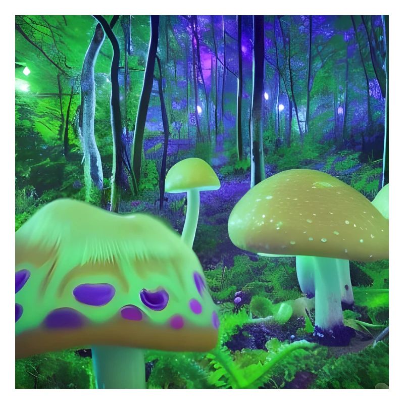Magic psychedelic forest