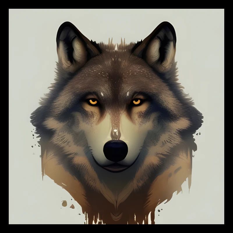 Wolf face portrait
